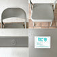 チューブラースチール フォールディングチェア TUBULAR STEEL FOLDING CHAIR 折りたたみ椅子 グレー アメリカ インダストリアル PFS取扱 A ◇