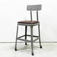 リオン LYON ファクトリー チェア FACTORY CHAIR グレー バックレスト クッション PVCレザー キャスター パシフィックファニチャーサービス P.F.S取扱 廃番 ●