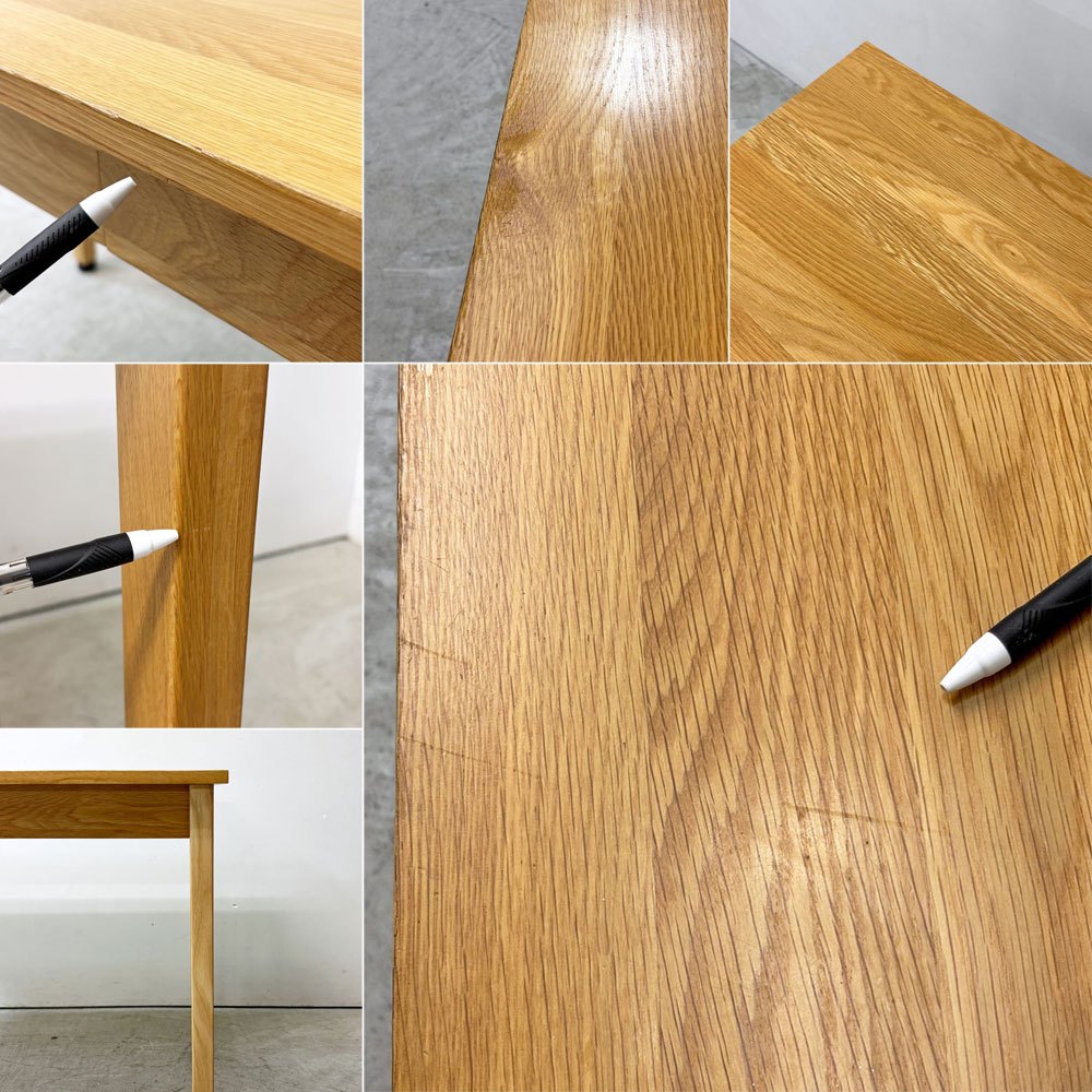 無印良品 MUJI オーク無垢材 パーソナルデスク 学習机 2ドロワー 引出し付き ナチュラルスタイル W110cm ●