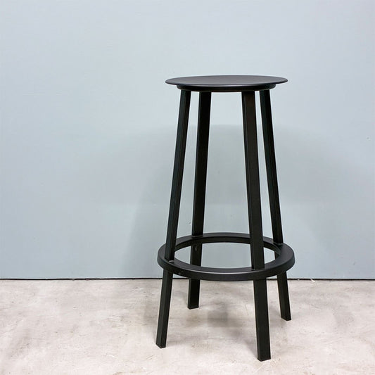 ヘイ HAY リボルバー バースツール ハイ REVOLVER BAR STOOL HIGH H76cm ブラック 回転式座面 レオン・ランズメイヤー デンマーク 定価￥56,100- ◎