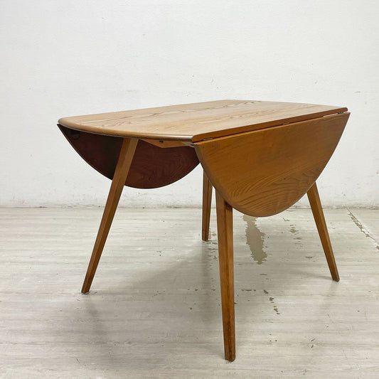 アーコール ERCOL ドロップリーフテーブル DROP LEAF TABLE ダイニングテーブル オーバルテーブル バタフライ エルム材 英国家具 ●