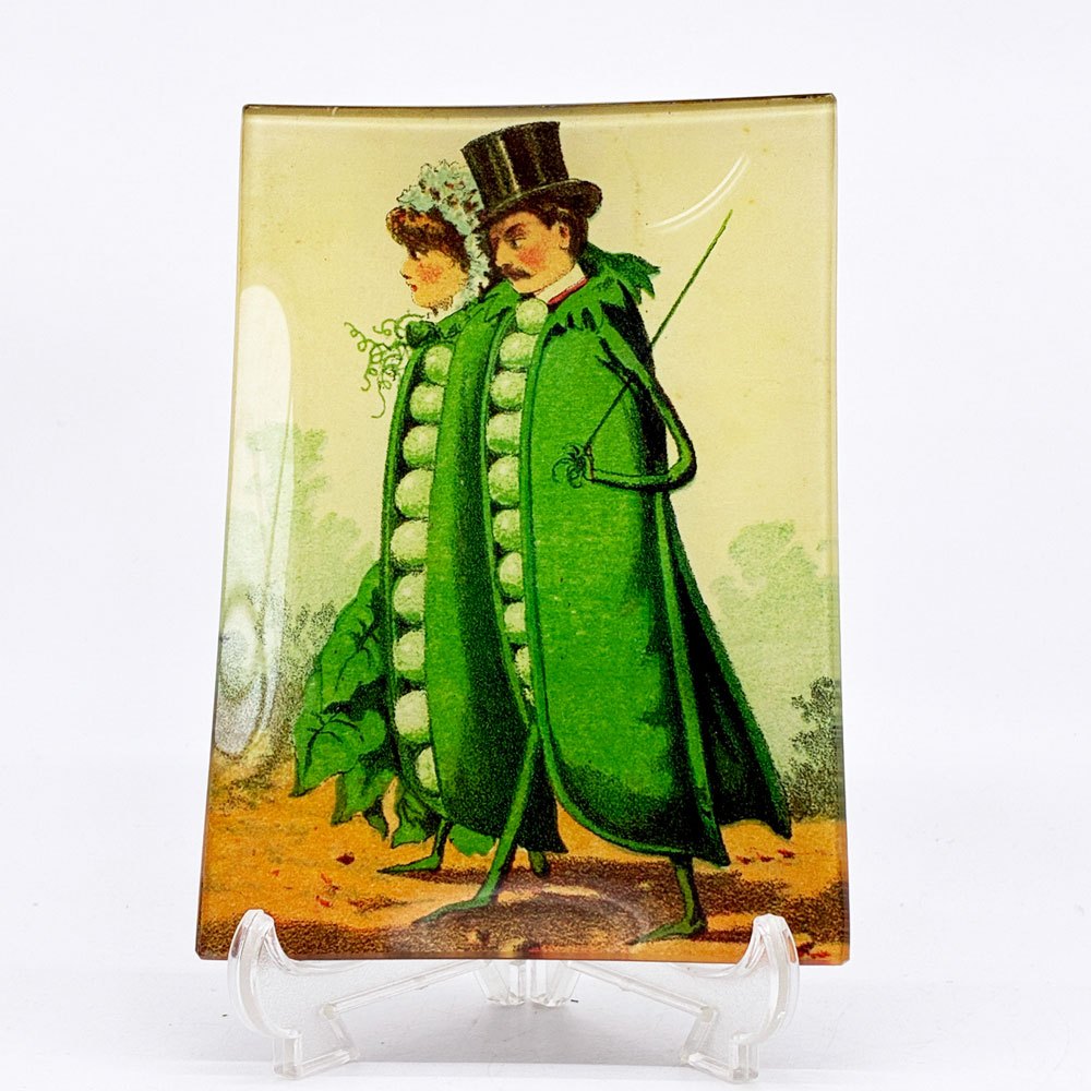 ジョンデリアン JOHN DERIAN デコパージュプレート エンドウ豆の夫妻 Peas in a Pod Mini-Tray 飾り皿 ニューヨーク H.P.FRANCE 取扱 ●