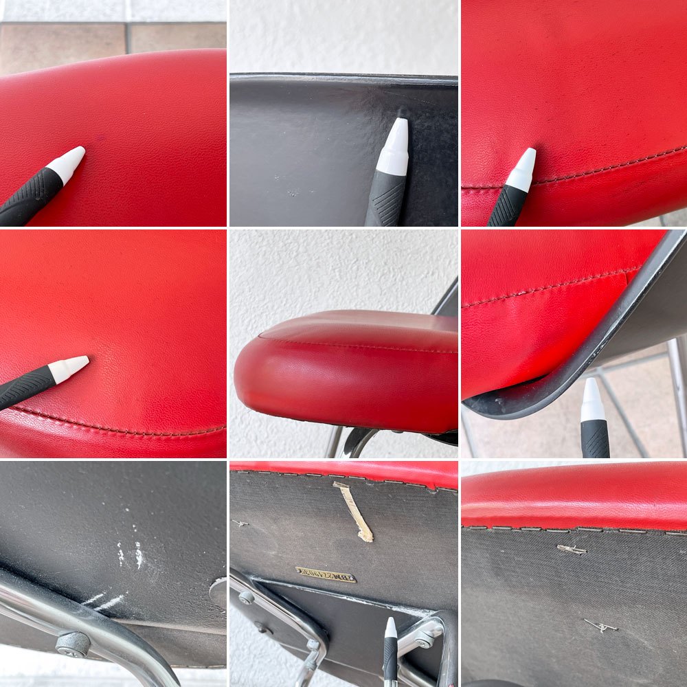 ノル Knoll エーロ・サーリネン Eero Saarinen エグゼクティヴ #72 サイドチェア FRPシェル PVCシート メタルベース 50-60's ビンテージ IBM納入品 希少 ◇