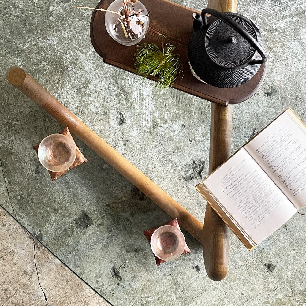 イサムノグチ Isamu Noguchi コーヒーテーブル Coffee Table ガラス天板 厚19mm リプロダクト品 デザイナーズ家具 名作 ■