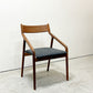 宮崎椅子製作所 ペペチェア PEPE side chair 背無垢タイプ ウォールナット ファブリック グレー系カラー フィンガージョイント 村澤一晃 ●