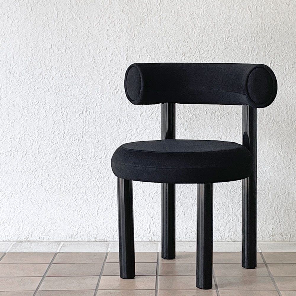 トムディクソン Tom Dixon ファット ダイニングチェア FAT DINING CHAIR クヴァドラ Kvadrat Hallingdal ブラック モダンデザイン ◇