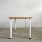 かなでもの KANADEMONO ザ・テーブル THE TABLE White Steel デスク W125×D75cm ラバーウッド ナチュラル スクエアバー脚 参考定価￥49,900- 〓