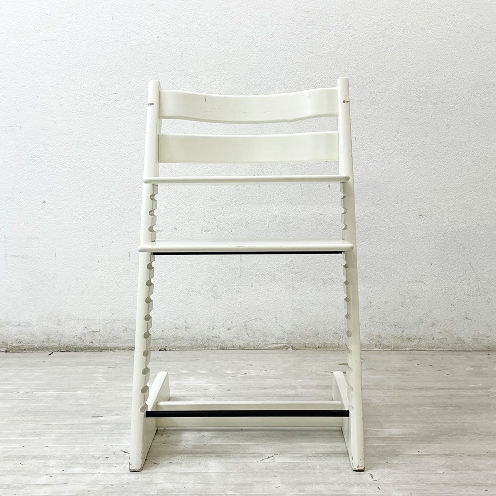 ストッケ STOKKE トリップトラップ TRIPP TRAPP ベビーチェア キッズチェア S/N4～ ホワイト ノルウェー 北欧家具 ●