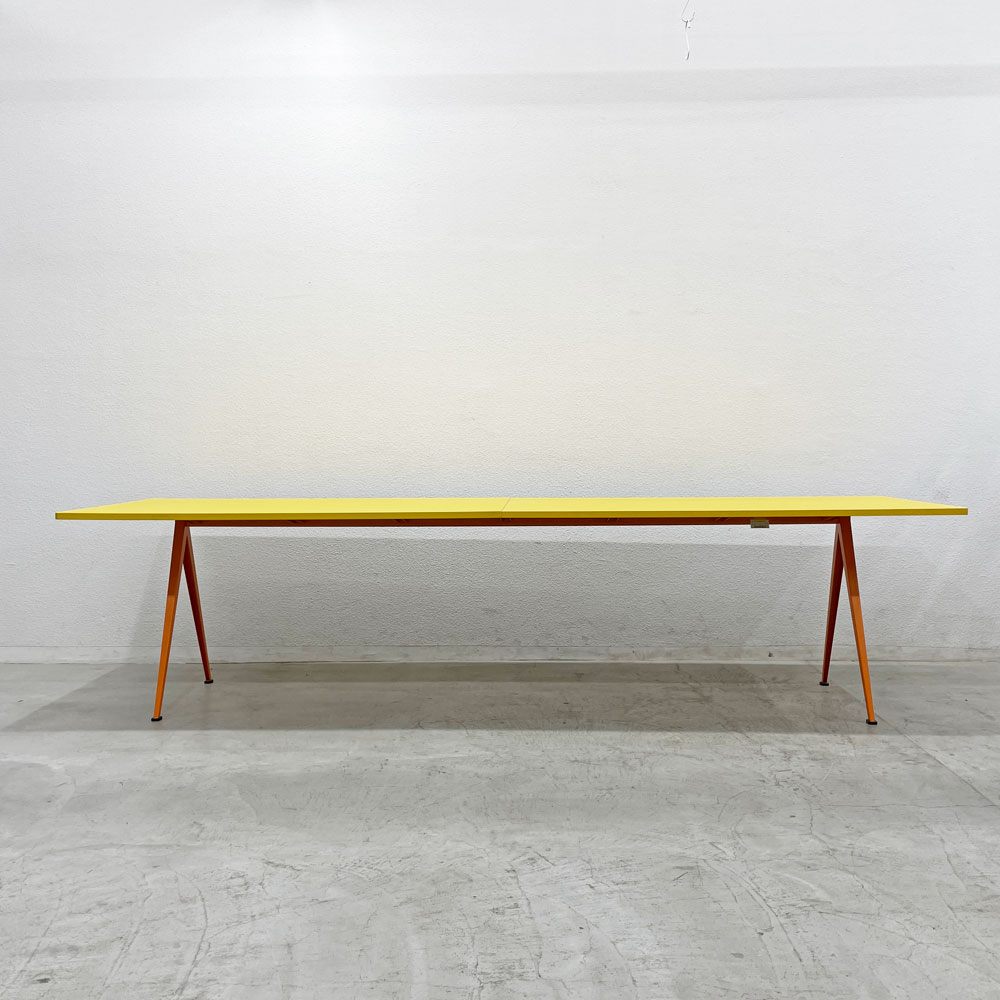 ヘイ HAY ピラミッドテーブル 02 Pyramid table 02 W300cm イエロートップ x オレンジベース 廃番カラー ヴィム・リートフェルト オランダ インダストリアルデザイン 〓