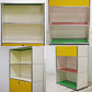 USMハラー USM Haller モジュラーファニチャー キャビネット シェルフ 1列5段 ドロップダウンドア×1 マルチカラー スイス ●
