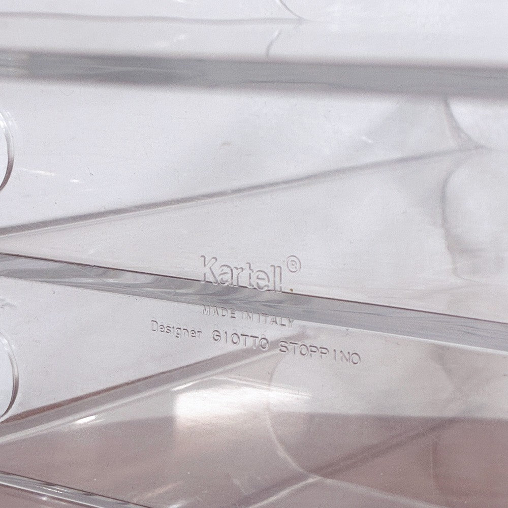 カルテル Kartell ポルタリビステ Portariviste マガジンラック 2段 4ポケット ジオット・ストッピィノ Giotto Stoppino クリア イタリア 廃番 ●