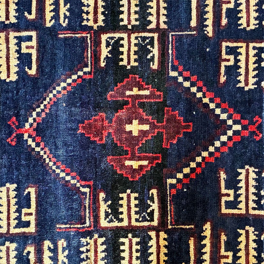 トライバルラグ Tribal rug バルーチ族 バルチエリア 手織り ラグ 160×100㎝ アフガニスタン オリエンタル ウール ラグ ★