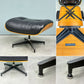 ハーマンミラー Herman Miller イームズラウンジチェア＆オットマン ブラックレザー ウォールナット C&Rイームズ ミッドセンチュリー 1999年製 ◎