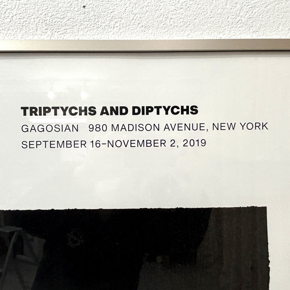 リチャード・セラ Richard Serra Triptychs & Diptychs展 展覧会ポスター W101.5cm ブラック ガゴシアン・ギャラリー Gagosian Gallery 2019年 アメリカ 額装品 ●
