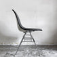ハーマンミラー Herman Miller サイドシェルチェア FRP製 アプホルスター PVCレザー ダークグレー スタッキングベース ダークグレー C&R イームズ ビンテージ ミッドセンチュリー ■