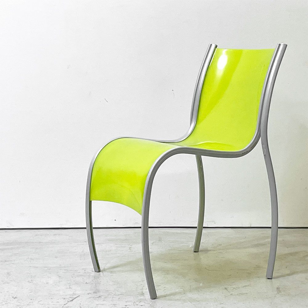 カルテル Kartell FPE chair スタッキングチェア ダイニングチェア アルミ ポリプロピレン グリーン ロンアラッド イタリアモダン 廃番 C ●