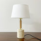アートワークスタジオ ART WORK STUDIO モノリステーブルランプ Monolith-table lamp AW-0600 ホワイト 大理石ベース オーク無垢材 真鍮 ファブリック モダンデザイン 箱付き 美品 C ●