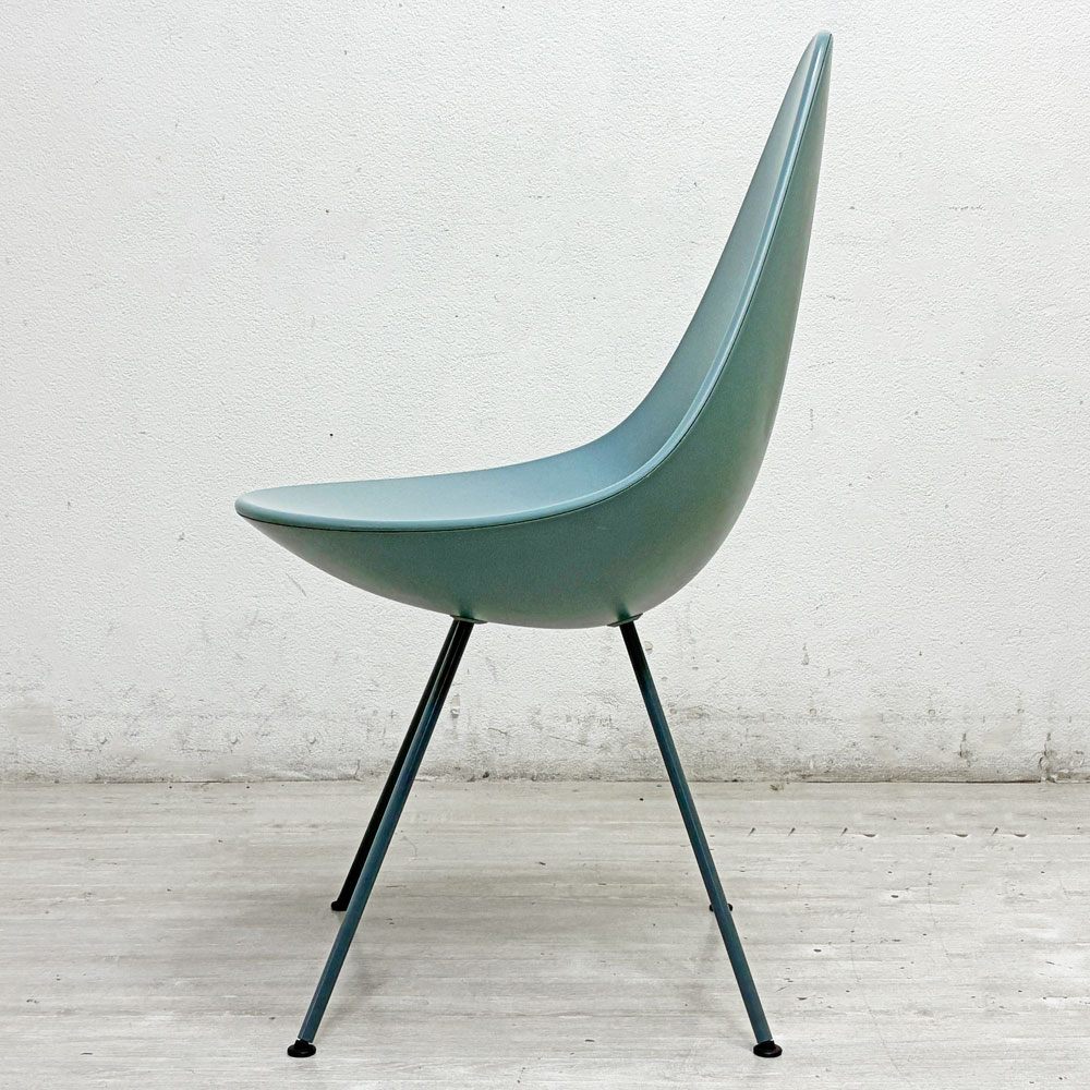 フリッツハンセン Fritz Hansen ドロップチェア Drop Chair ストームブルー アルネ・ヤコブセン 北欧 デンマーク ●