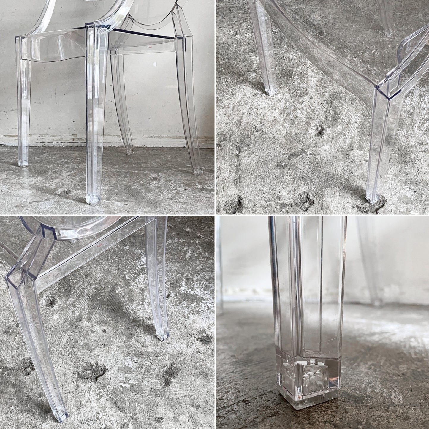 カルテル Kartell ルイゴースト LouisGhost アームチェア クリスタル スタッキング フィリップ・スタルク Philippe Starck イタリア B ■