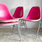 ハーマンミラー Herman Miller 3ndビンテージ サイドシェルチェア FRP製 PVCレザー スタッキングベース イームズ ミッドセンチュリー C ■