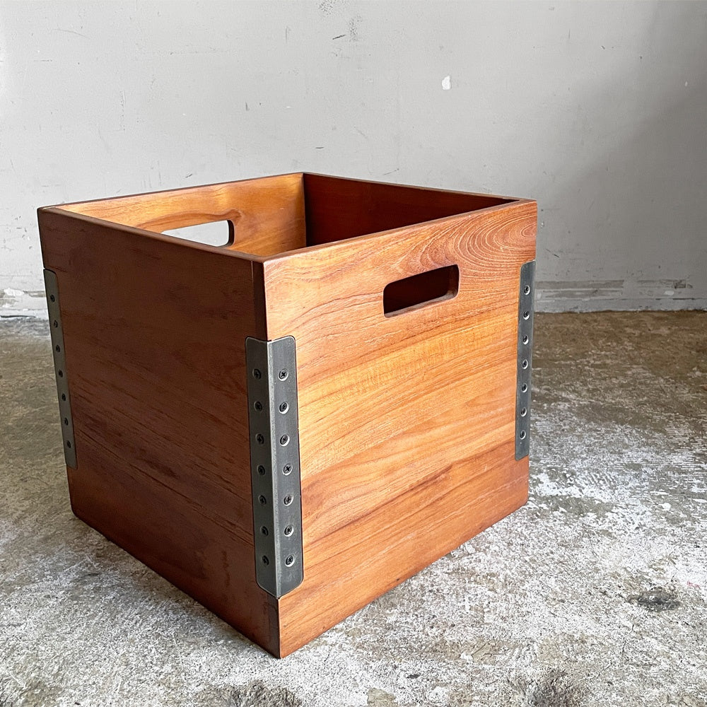 アクメファニチャー ACME Furniture トロイ オープンボックス TROY OPEN BOX L チーク古材 アイアン W32cm 収納 USビンテージスタイル 定価￥15,015- B ■