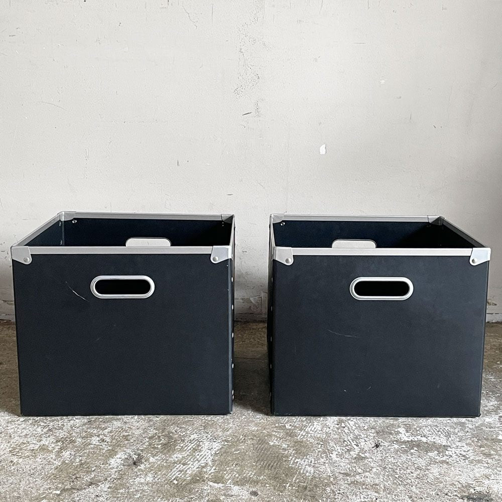 ユーエスエムハラー USMハラー USM Haller モジュラーファニチャー ブラック系 純正 パスコボックス W34×W34 2個セット B ■