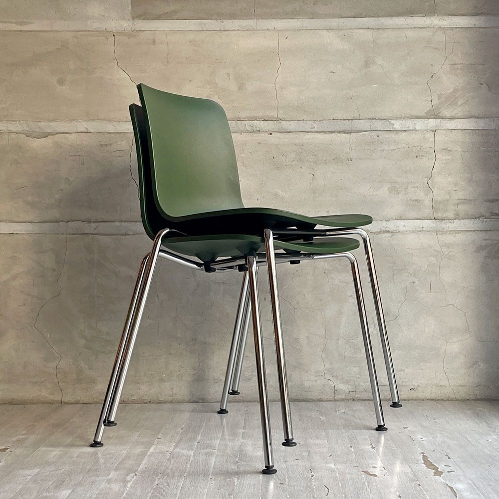 ヴィトラ vitra ハルチューブ HAL Tube サイドチェア ダイニングチェア グリーン スタッカブル ジャスパー・モリソン C ♪