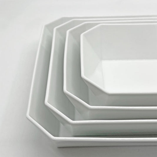 アリタジャパン 1616 / arita japan スタンダード TY スクエアボウル 4枚セット 柳原照弘 有田焼 陶器 ホワイト ●