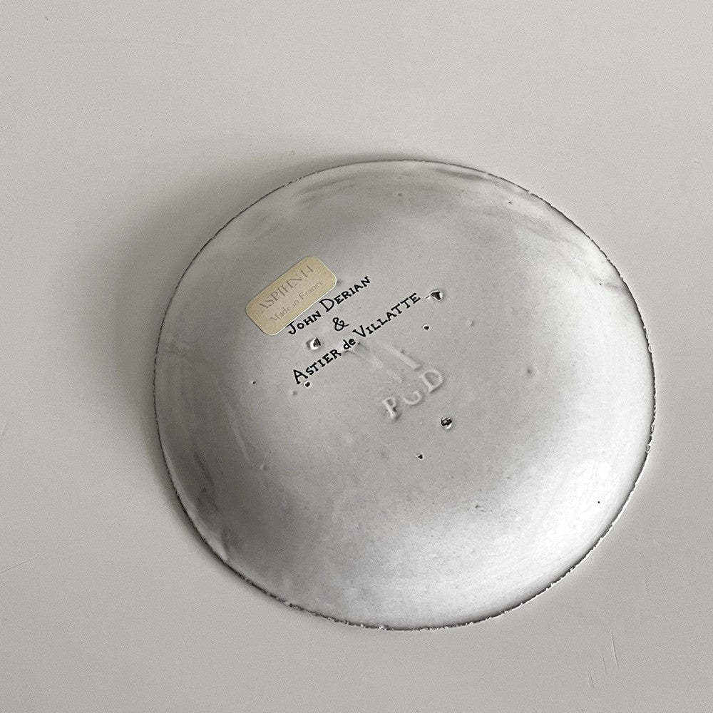 アスティエ・ド・ヴィラット ASTIER de VILLATTE ジョンデリアン JOHN DERIAN キー Key スモールプレート Φ13.5cm 陶器 フランス ■