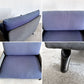 カッシーナイクスシー Cassina ixc. カレス CARESS 1シーターソファ 1人掛け ファブリック グレー×ネイビー モールドウレタン キャスター付 参考価格28万円 廃番 A 〓