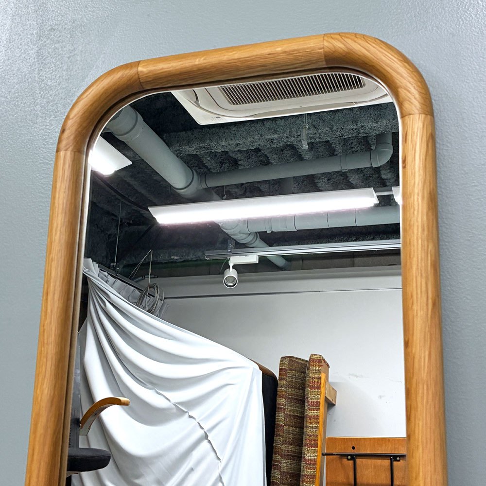 ノーウェアライクホーム NOWHERE LIKE HOME スーク SUK スタンドミラー オーク無垢材 姿見 全身鏡 H160cm 関家具 美品 ◎