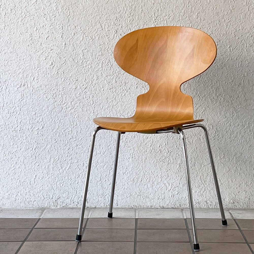フリッツハンセン Fritz Hansen 3101 アリンコチェア アントチェア 4本脚 ナチュラルビーチ ラッカー仕上げ フェルトグライズ アルネ・ヤコブセン A ◇