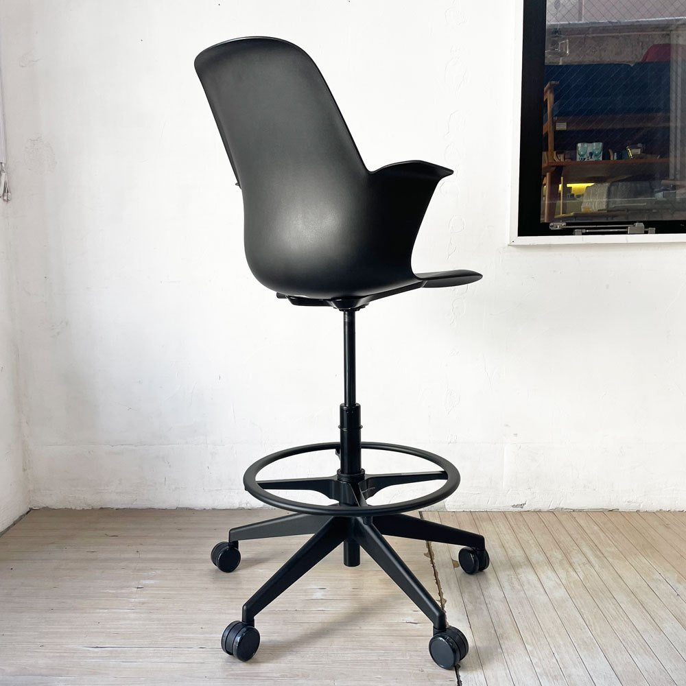 スチールケース Steelcase ノード ファイブスター スツール Node FIVE-STAR STOOL ハイチェア 製図チェア キャスター ブラック ★