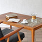 ハスレヴ Haslev Moblefabrik × ロイヤルコペンハーゲン Royal Copenhagen バッカ Baca タイルトップ コーヒーテーブル ローズウッド材 W133cm 北欧ビンテージ ◇