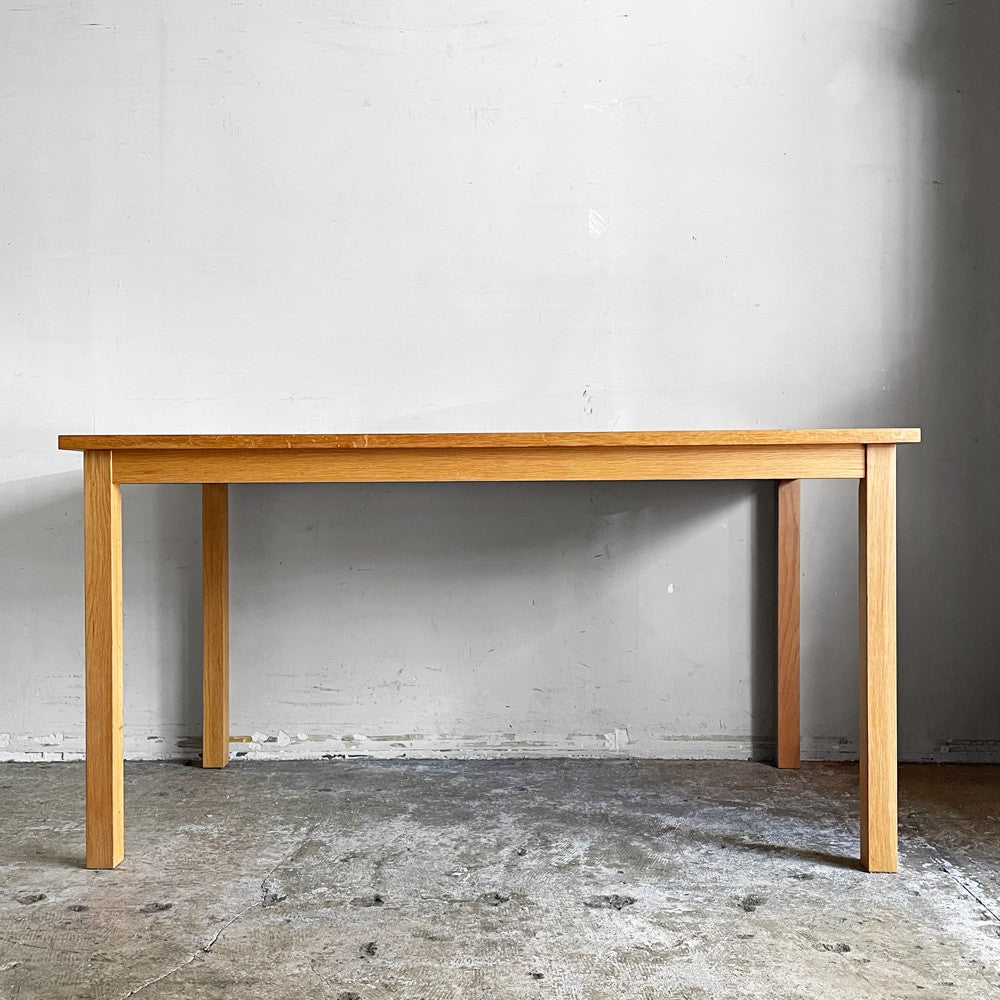 無印良品 MUJI 木製 ダイニングテーブル オーク無垢集成材 W140cm ナチュラルスタイル 廃番 ■