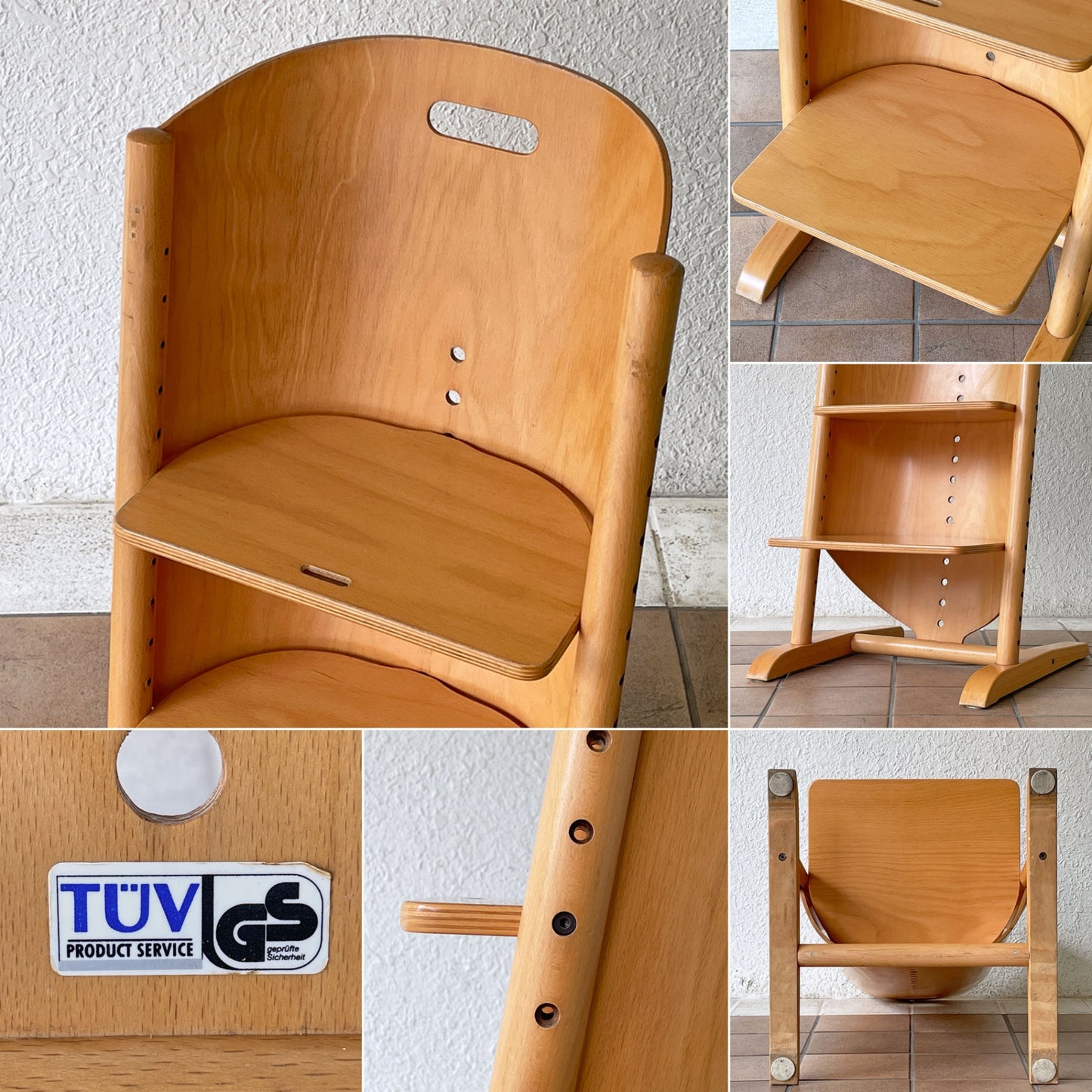 モイジ MOIZI モイジチェア1 MOIZI CHAIR ベビー チャイルドチェア ピーター・モイジ 子供椅子 ブナ材 ナチュラル ドイツ 定価55,000円 ◇