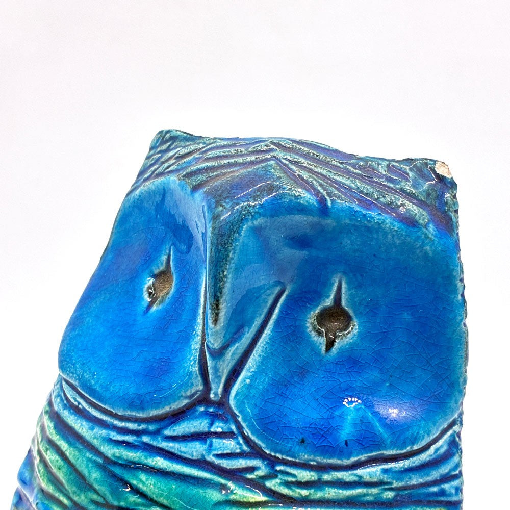 フラヴィア FLAVIA Italy リミニブルー ビトッシ BITOSSI オブジェ 置物 フクロウ アルド・ロンディ Aldo Londi 陶製 イタリア ●