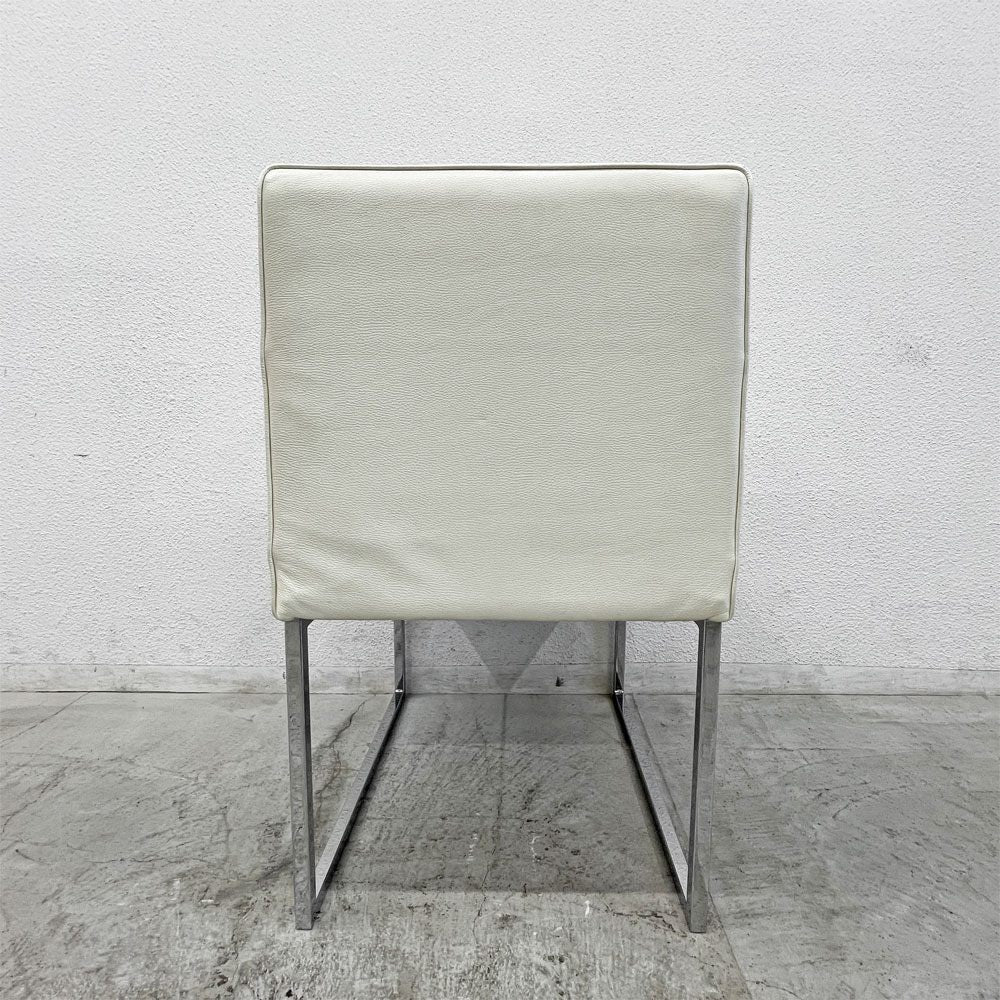 フェンディ・カーサ FENDI CASA エー・ビー・デュアメル AB Duhamel ダイニングチェア 本牛革 オフホワイト 参考価格 約45万～65万の品 B 〓