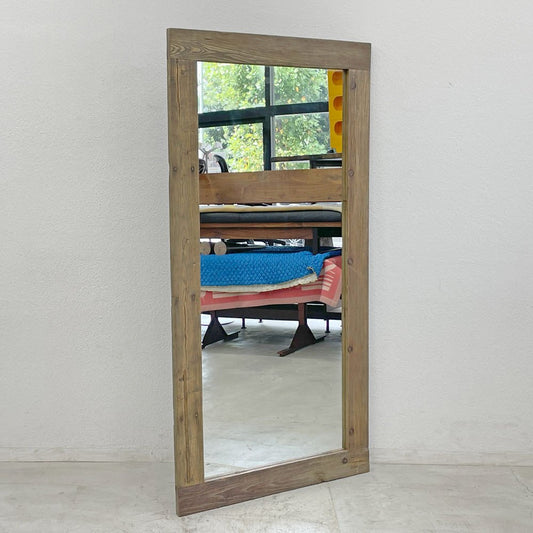 ガルト GART ビンテージスタイル ウォールミラー Wall Mirror 壁掛け鏡 姿見 エルム古材 高さ180ｃｍ 〓