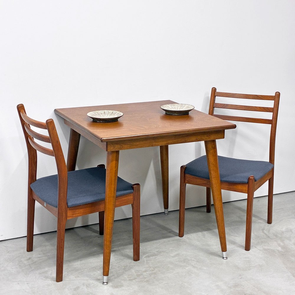パシフィックファニチャーサービス PACIFIC FURNITURE SERVICE P.F.S スクエアテーブル SQUARE TABLE Lサイズ ダークブラウン バーチ材 樺 W80cm 美品 定価￥88,000- ◎
