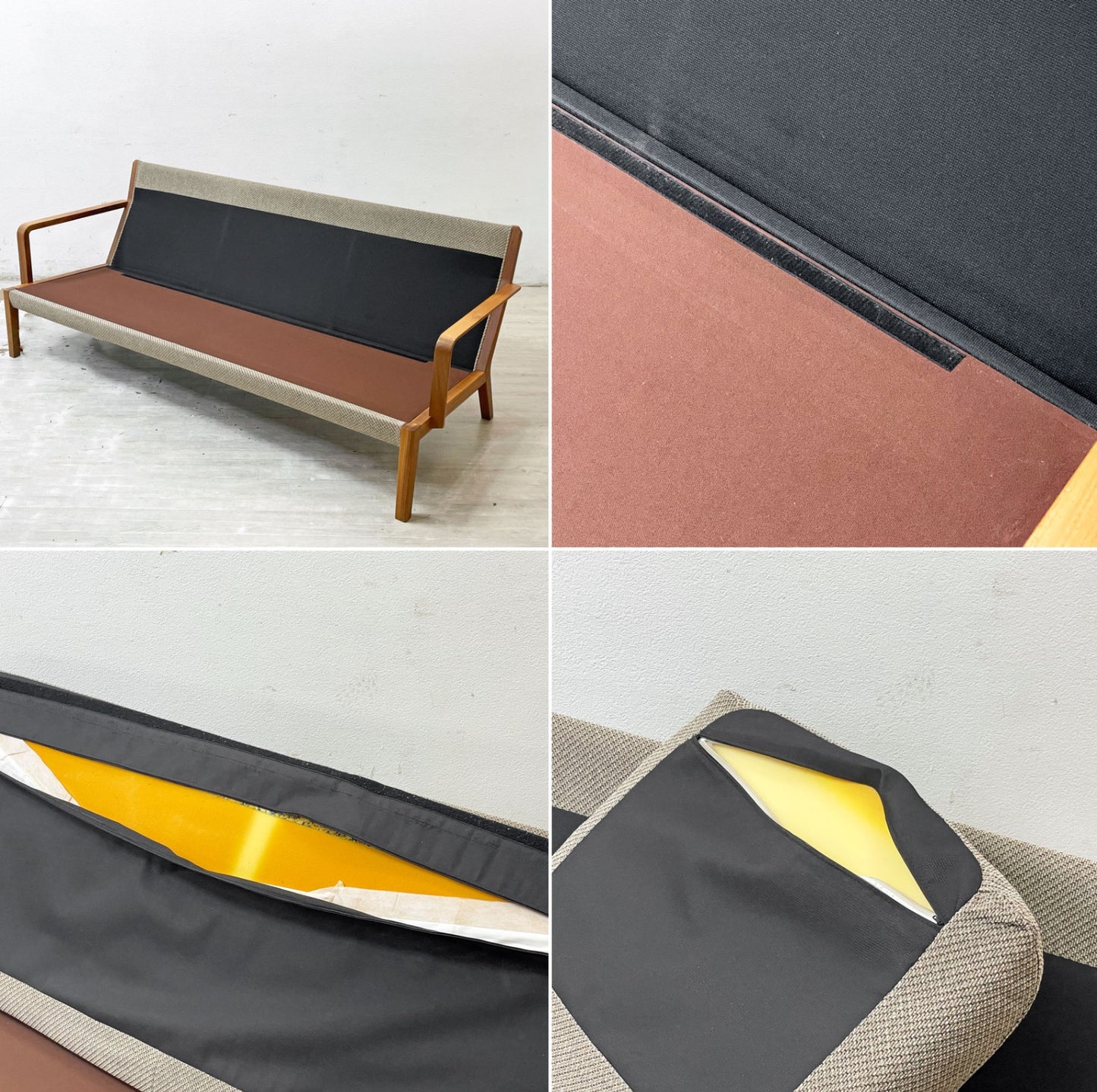 カリモク karimoku 3pソファ 3シーター WU45 ファブリック ブナ材 ローストビーチカラー W188cm ●
