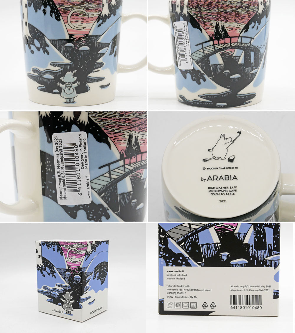 アラビア ARABIA ムーミン マグカップ ムーミンデイ ムーミンの日 Moomin's Day Mug 2021年 一日限定販売 箱付き 未使用品 B ●