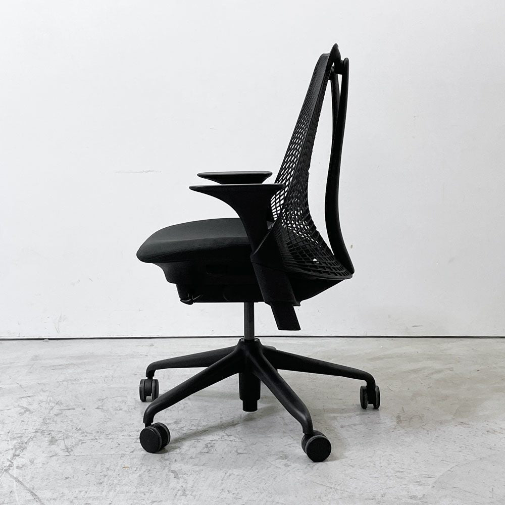 ハーマンミラー Herman Miller セイルチェア SAYL CHAIR デスクチェア オフィスチェア ブラック ミドルバック イヴ・ベアール 2013年製 旧モデル B ●