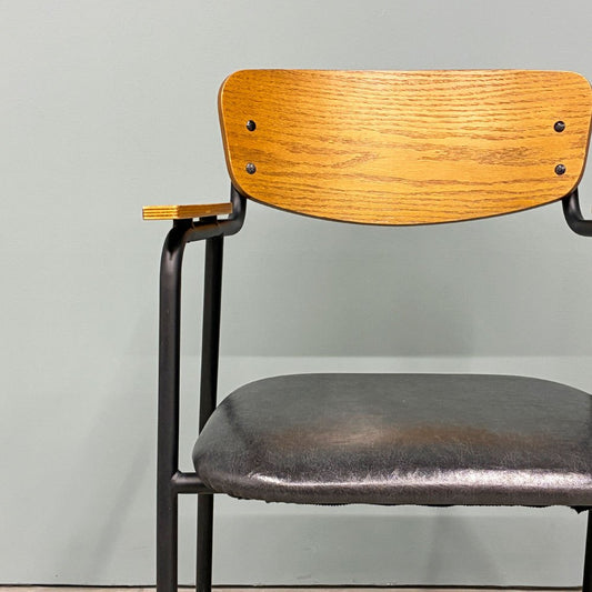 ジャーナルスタンダードファニチャー jsF サンク SENS アームチェア スチール×オーク材 インダストリアルデザイン B ◎