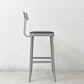 リオン LYON ファクトリー チェア FACTORY CHAIR カウンターチェア グレー バックレスト クッション PVCレザー 座面高69cm パシフィックファニチャーサービス  P.F.S取り扱い A ●