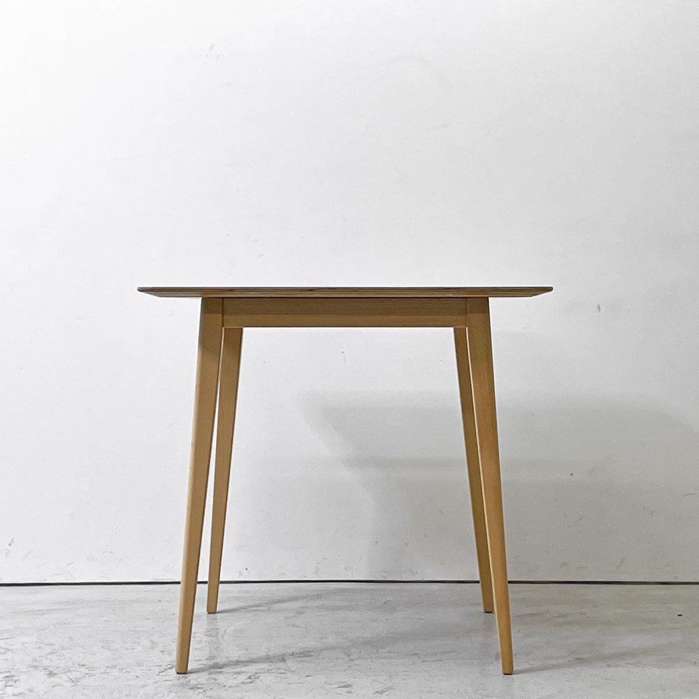 ナチュラルモダン Natural Modern メラミントップ ダイニングテーブル ブラック ビーチ材 テーパードレッグ W80cm ●