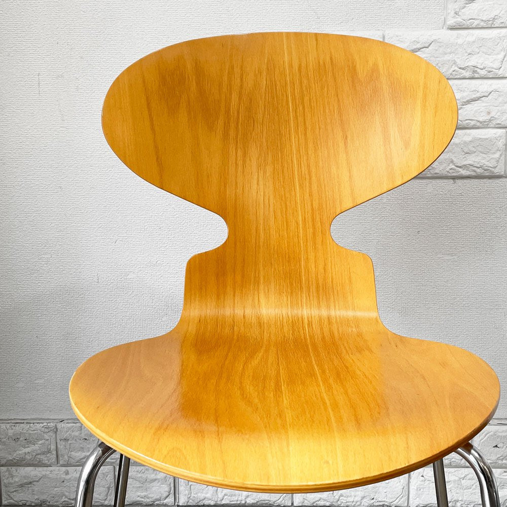 フリッツハンセン Fritz Hansen 3101 アリンコチェア アントチェア 4本脚 ナチュラルビーチ ラッカー仕上げ フェルトグライズ アルネ・ヤコブセン E ◎