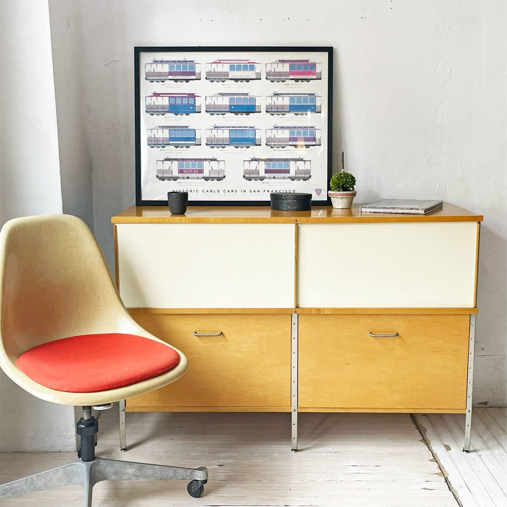 モダニカ MODERNICA イームズストレージユニット Storage Unit  2列2段 ラミネートドア＋1ドロワーユニット C&R 収納家具  ミッドセンチュリー 廃盤 ビンテージ ★