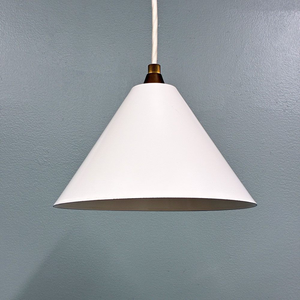 イデー IDEE ホーロー ペンダントライト PORCELAIN ENAMELED IRON LAMP ホワイト インダストリアルデザイン A ◎