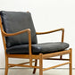 カールハンセン＆サン Carl Hansen & Son OW149 コロニアルチェア ラウンジチェア ウォールナット材 本革 ブラック オーレ・ヴァンシャー ●